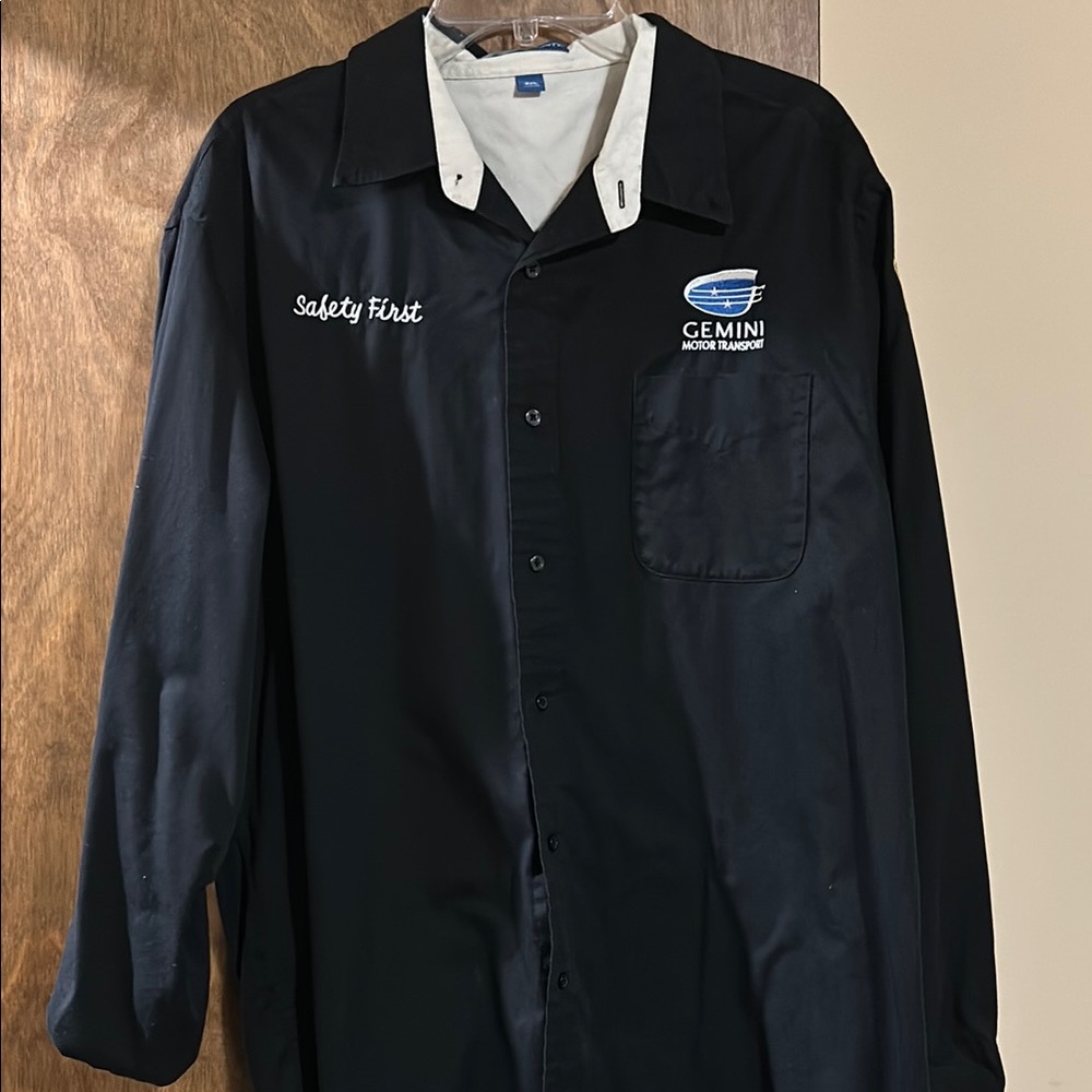 XXL Gemini Black Button-Up Shirt